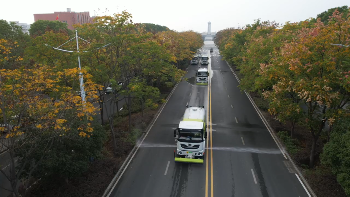 1+1＞2！徐工“洗掃清洗”黃金搭檔，還原美麗天門靚麗本色